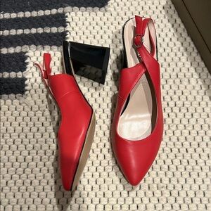 Chic Red Slingback Heels